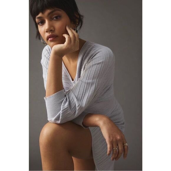 NEW Daily Practice by Anthropologie Long-Sleeve Flare Sweater Mini Dress Plus 1X - Picture 5 of 8